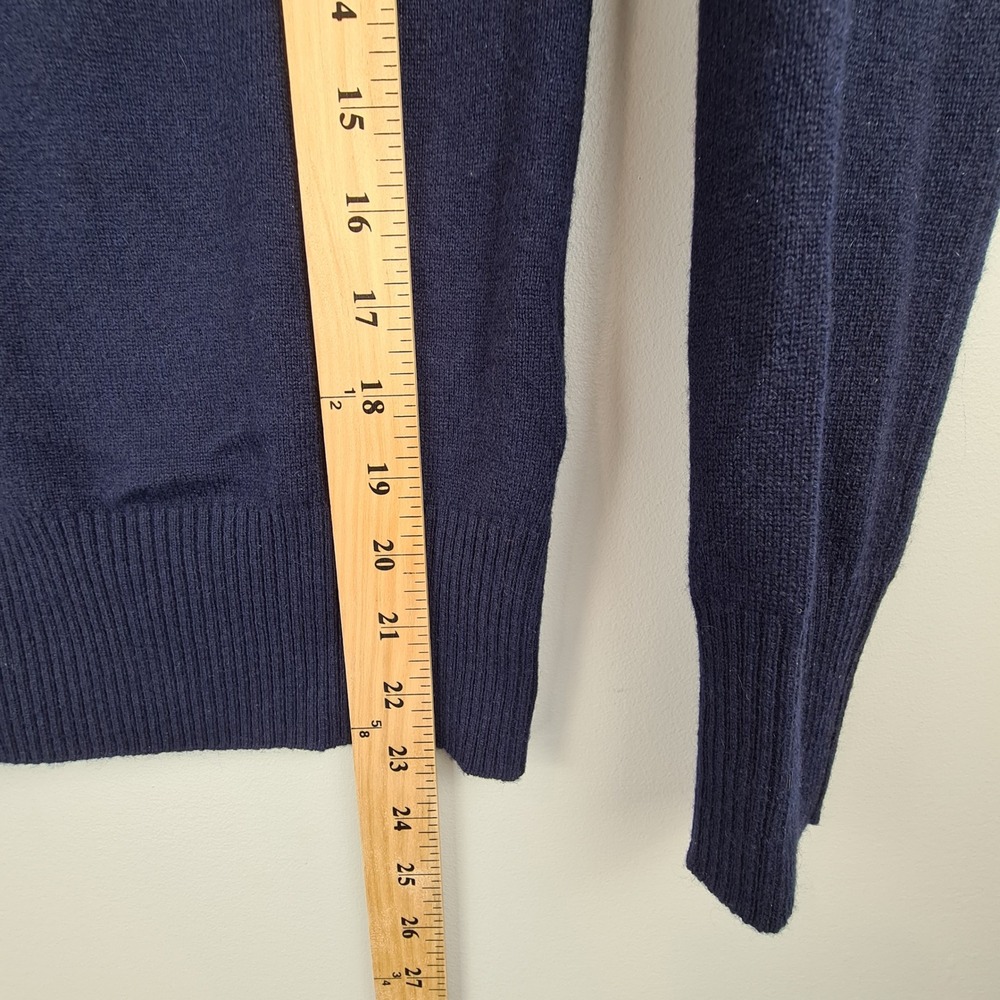 Brooks Brothers Navy Blue 100% Italian Cashmere Turtleneck Sweater Womens XS - Picture 4 of 6